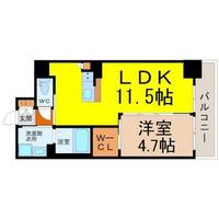 愛知県名古屋市中区千代田3丁目(マンション)の賃貸物件の間取り
