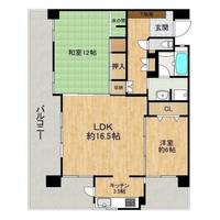 福岡県福岡市中央区春吉2丁目(マンション)の賃貸物件の間取り