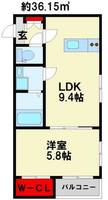 福岡県北九州市小倉北区篠崎3丁目(アパート)の賃貸物件204の間取り