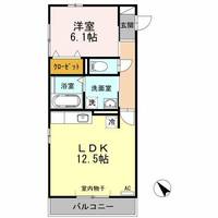 ラフィネ横山 A・B棟B205の間取り
