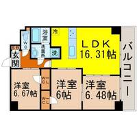 愛知県名古屋市昭和区鶴舞2丁目(マンション)の賃貸物件の間取り