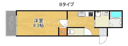 大阪府大阪市住之江区中加賀屋2丁目(アパート)の賃貸物件の間取り