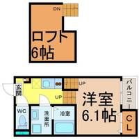 愛知県名古屋市中村区中島町1丁目(アパート)の賃貸物件の間取り