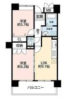 西田辺団地2-1009の間取り