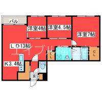エフュート福住の間取り