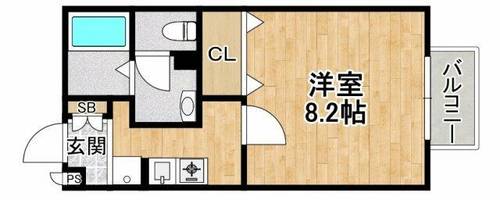 大阪府箕面市新稲5丁目(アパート)の賃貸物件の間取り