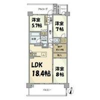 プラウド川名山ガーデンの間取り