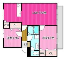 奈良県磯城郡川西町大字結崎(アパート)の賃貸物件の間取り