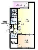 兵庫県尼崎市東園田町2丁目(アパート)の賃貸物件の間取り