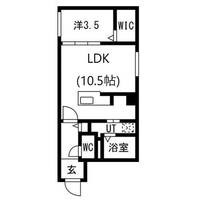 北海道札幌市西区八軒三条西2丁目(マンション)の賃貸物件の間取り