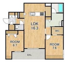 滋賀県草津市大路1丁目(マンション)の賃貸物件の間取り