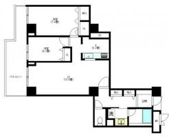 福岡県福岡市早良区百道浜4丁目(マンション)の賃貸物件の間取り