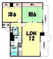 パルシオ三宮フラワーロードの間取り