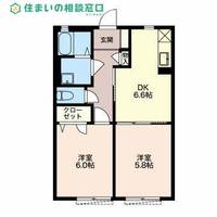 愛知県額田郡幸田町大字菱池字大山(アパート)の賃貸物件の間取り