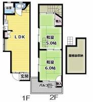大阪府寝屋川市高柳栄町(一戸建)の賃貸物件の間取り