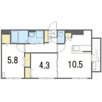 北海道札幌市手稲区前田一条10丁目(マンション)の賃貸物件の間取り