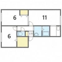 北海道札幌市手稲区西宮の沢一条4丁目(アパート)の賃貸物件の間取り
