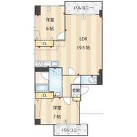 福岡県福岡市東区筥松2丁目(マンション)の賃貸物件の間取り