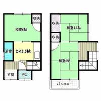 大阪府柏原市大県4丁目(一戸建)の賃貸物件の間取り
