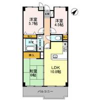 兵庫県宝塚市平井1丁目(マンション)の賃貸物件の間取り