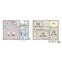 愛知県名古屋市西区城町(一戸建)の賃貸物件の間取り