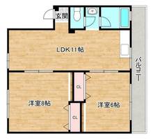 大阪府大阪市旭区清水4丁目(アパート)の賃貸物件の間取り