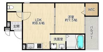 大阪府大阪市旭区高殿6丁目(アパート)の賃貸物件の間取り