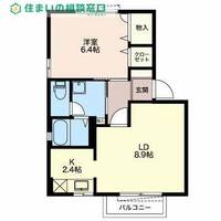愛知県額田郡幸田町大字深溝字樋口(アパート)の賃貸物件の間取り
