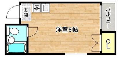 大阪府大阪市旭区清水1丁目(アパート)の賃貸物件の間取り