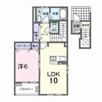 福岡県福岡市博多区板付6丁目(アパート)の賃貸物件の間取り