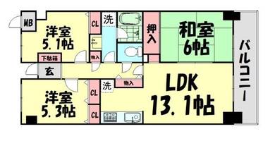物件の間取り画像