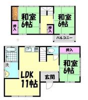 大阪府阪南市舞3丁目(一戸建)の賃貸物件の間取り