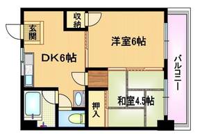 大阪府大阪市都島区都島南通1丁目(マンション)の賃貸物件の間取り