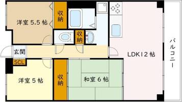 兵庫県川西市栄根2丁目(マンション)の賃貸物件の間取り