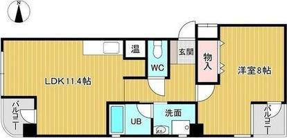 サンローズ八幡403の間取り
