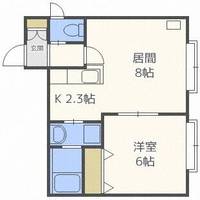 北海道札幌市西区二十四軒四条4丁目(アパート)の賃貸物件の間取り
