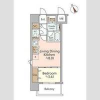 大阪府大阪市福島区玉川4丁目(マンション)の賃貸物件の間取り