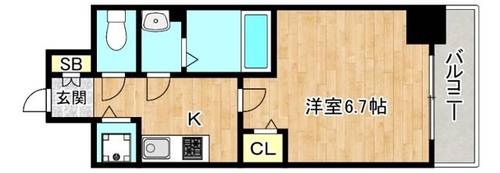 大阪府大阪市東成区中道2丁目(マンション)の賃貸物件の間取り