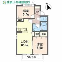 愛知県西尾市平坂町熊野(アパート)の賃貸物件の間取り