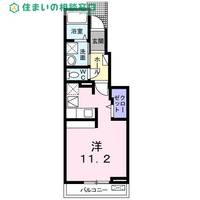 愛知県額田郡幸田町大字相見字寺西(アパート)の賃貸物件の間取り