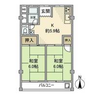 大阪府箕面市箕面6丁目(マンション)の賃貸物件の間取り