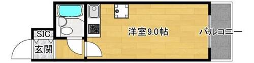 大阪府大阪市東淀川区東中島1丁目(マンション)の賃貸物件の間取り