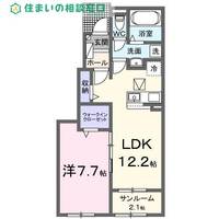 愛知県西尾市上矢田町明伝(アパート)の賃貸物件の間取り
