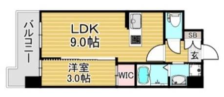 福岡県筑紫野市二日市中央6丁目(マンション)の賃貸物件の間取り