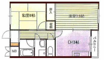 都マンション関目の間取り