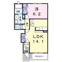 福岡県糟屋郡粕屋町花ヶ浦3丁目(アパート)の賃貸物件の間取り
