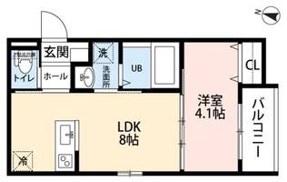 福岡県福岡市博多区春町2丁目(アパート)の賃貸物件の間取り