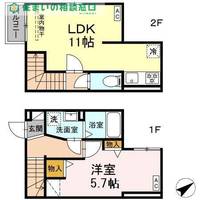 愛知県岡崎市柱町字東荒子(アパート)の賃貸物件の間取り