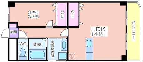 エルロード住吉6号館の間取り