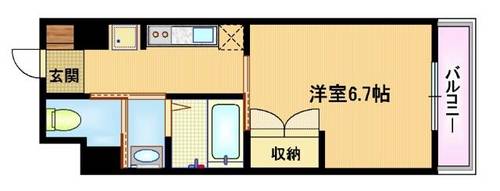 大阪府大阪市都島区都島北通2丁目(マンション)の賃貸物件の間取り